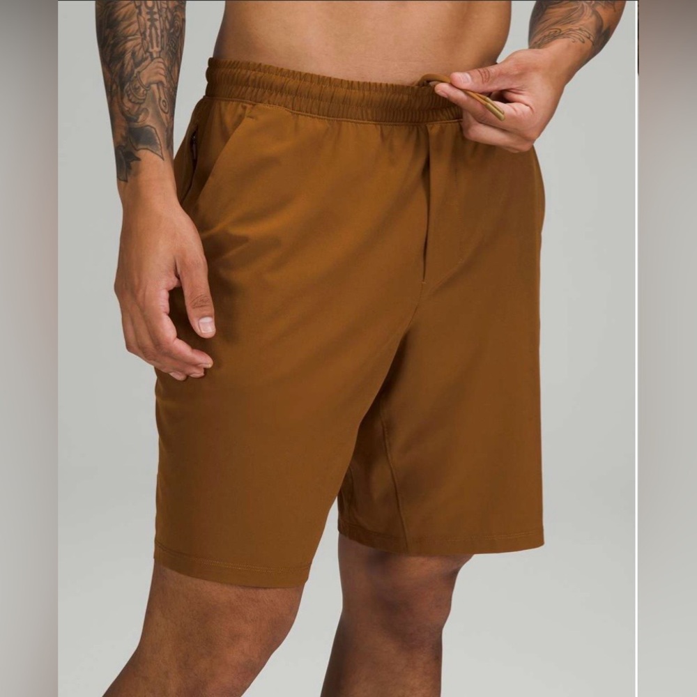 🍋Men’s Lululemon Pace Breaker Linerless Short 9" Size L Copper Brown M7AIQS🍋
